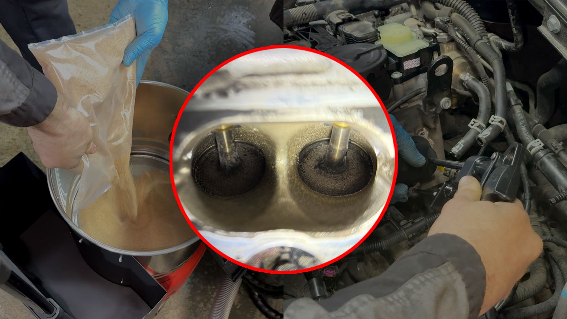 Чистка впуска орехом